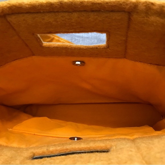 Felt Butterfly Handmade Crossbody Large Tote Bag Purse w Removable Straps - Picture 6 of 8